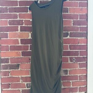 Sleeveless Olive Green Tank Dress - Unbranded